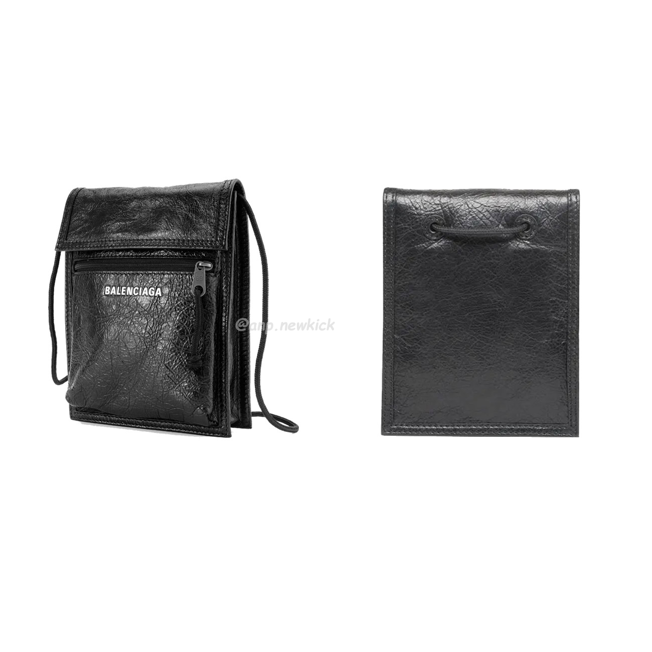 Balenciaga Explorer Arena Cracked Leather Messenger Bag Black (15) - newkick.vip